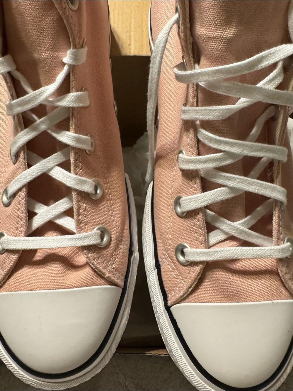 Converse Pink High-Top Canvas Sneakers with White Accents